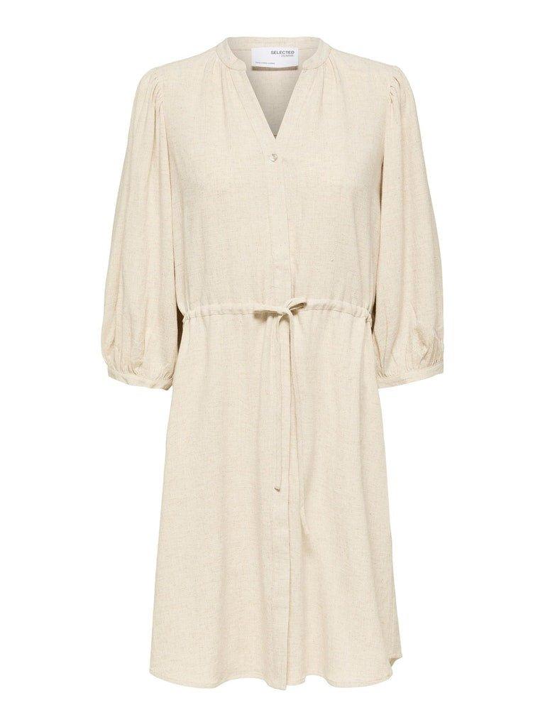 Selected Femme Ida-damina - Hør kjole - HUSET Men & Women