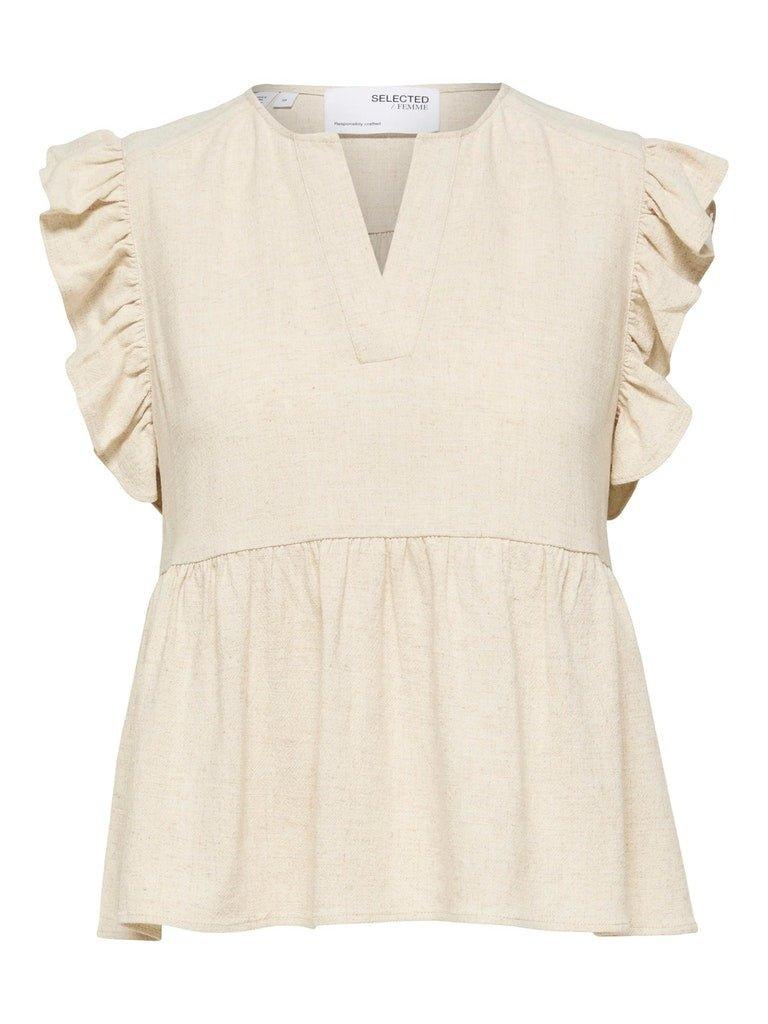 Selected Femme Ida - Hør top - HUSET Men & Women