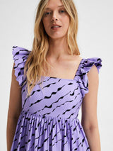 Selected Femme Lara - Scallop Sleeve midi dress - HUSET Men & Women