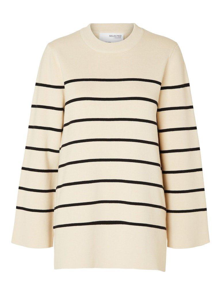 Selected Femme Liva - Stribet striktrøje - HUSET Men & Women