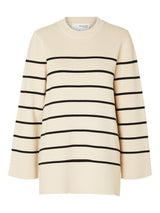 Selected Femme Liva - Stribet striktrøje - HUSET Men & Women