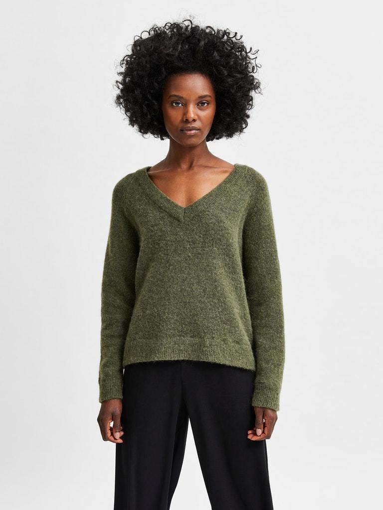 Selected Femme Lulu - Strik m. v-hals - HUSET Men & Women