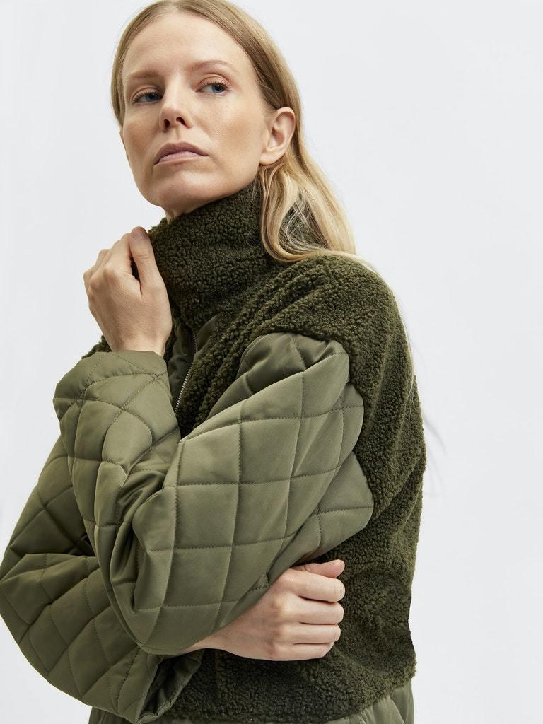 Selected Femme Molly - Quilted teddy frakke - HUSET Men & Women