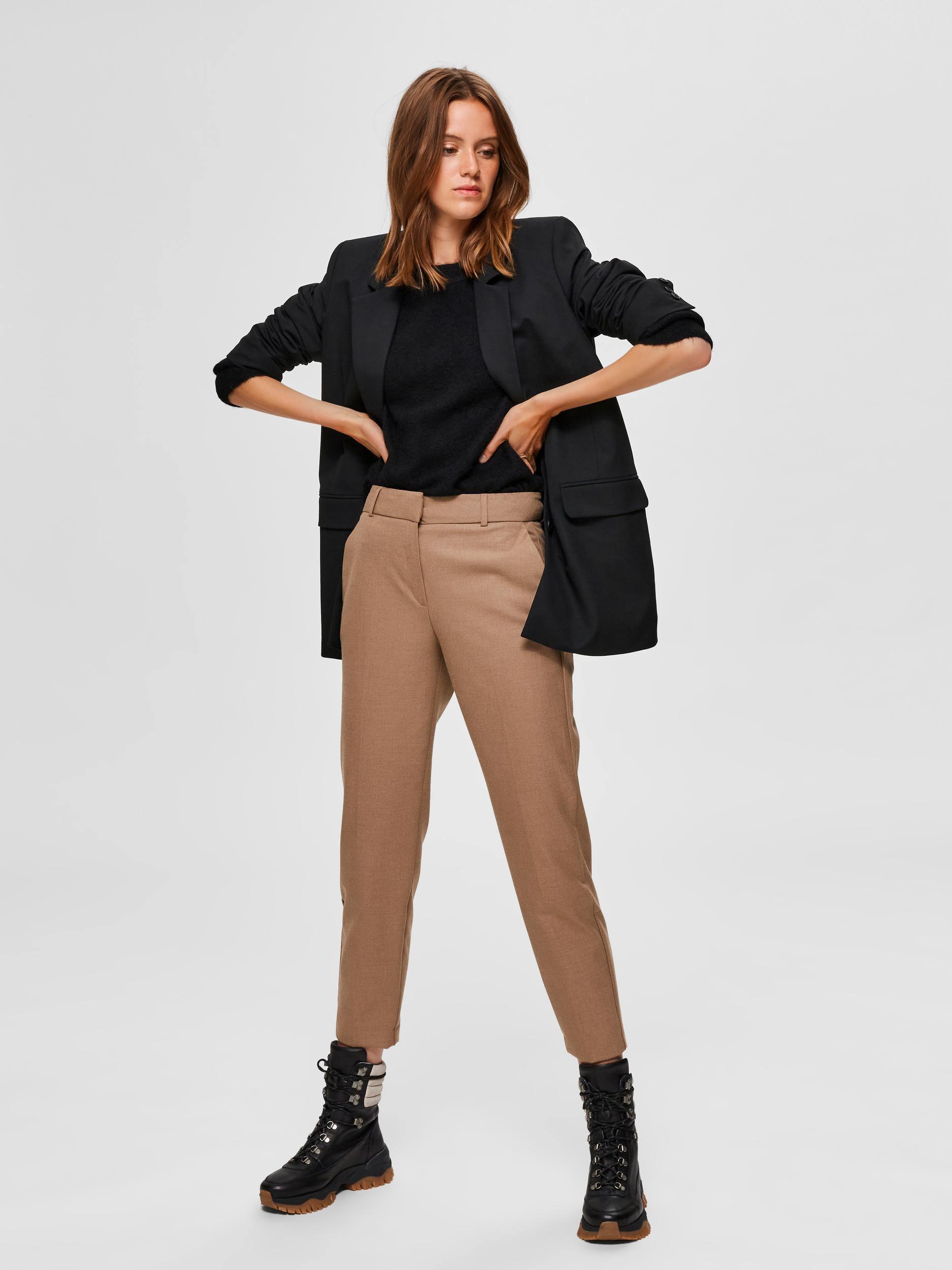 Selected Femme Ria - Cropped bukser mid waist - HUSET Men & Women