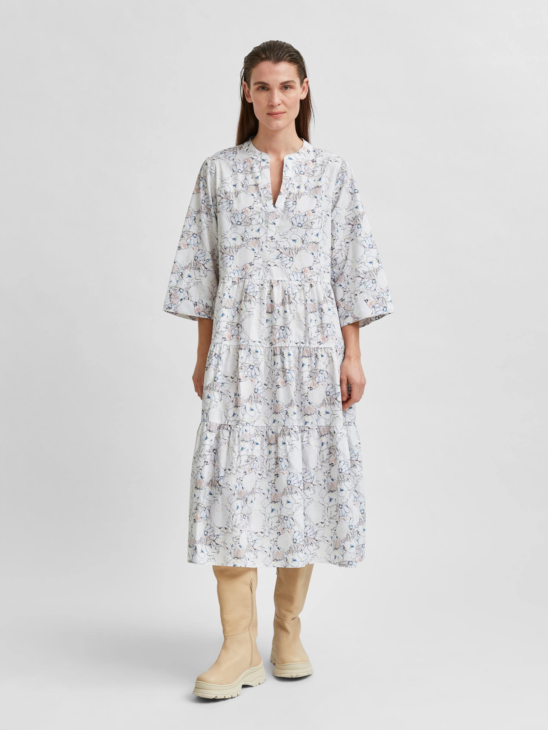 Selected Femme Rosella-Florenta - Midi kjole - HUSET Men & Women