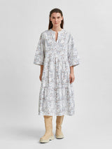 Selected Femme Rosella-Florenta - Midi kjole - HUSET Men & Women