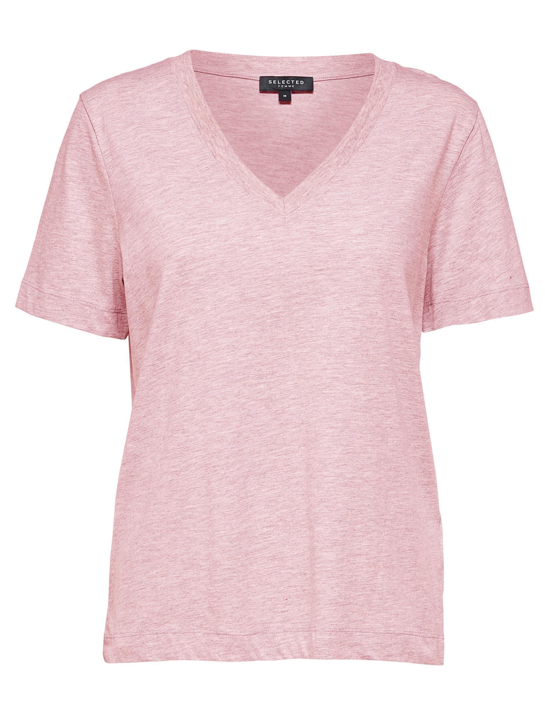 Selected Femme Standard - T-shirt m. v-hals - HUSET Men & Women