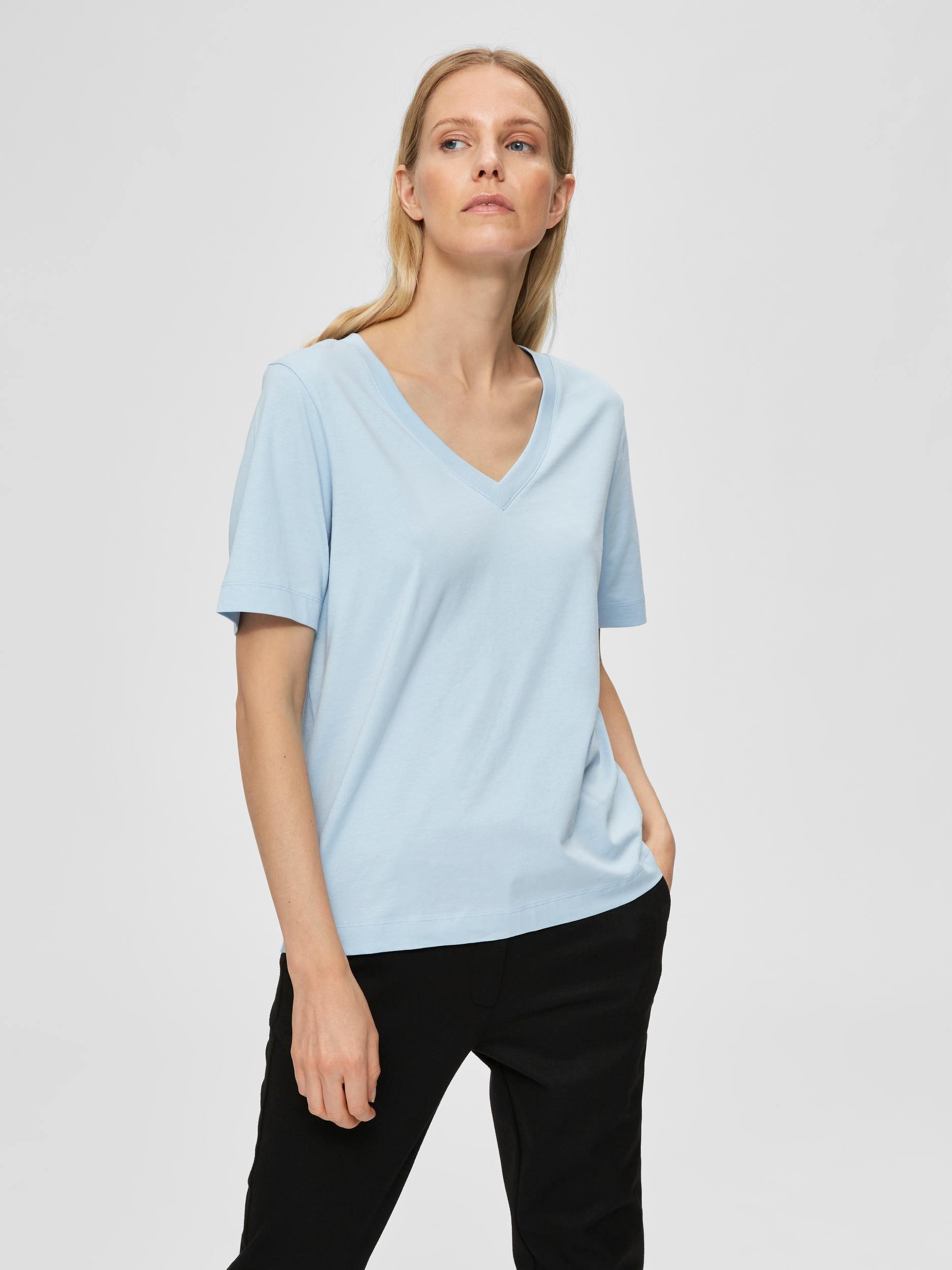 Selected Femme Standard - T-shirt m. v-hals - HUSET Men & Women