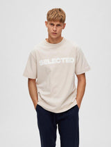 Selected Homme Alvar - Relaxed fit logo t-shirt - HUSET Men & Women