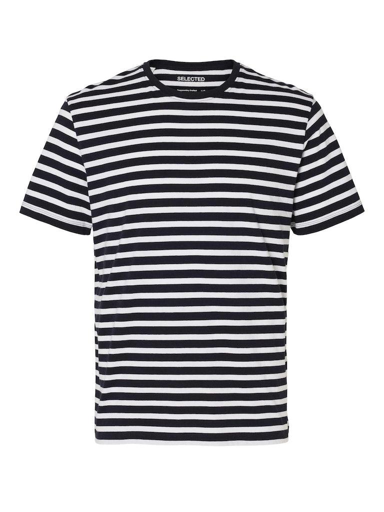 Selected Homme Aspen - Stribet T-shirt - HUSET Men & Women