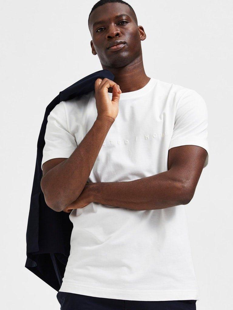 Selected Homme Brady - Regularfit logo T-shirt - HUSET Men & Women