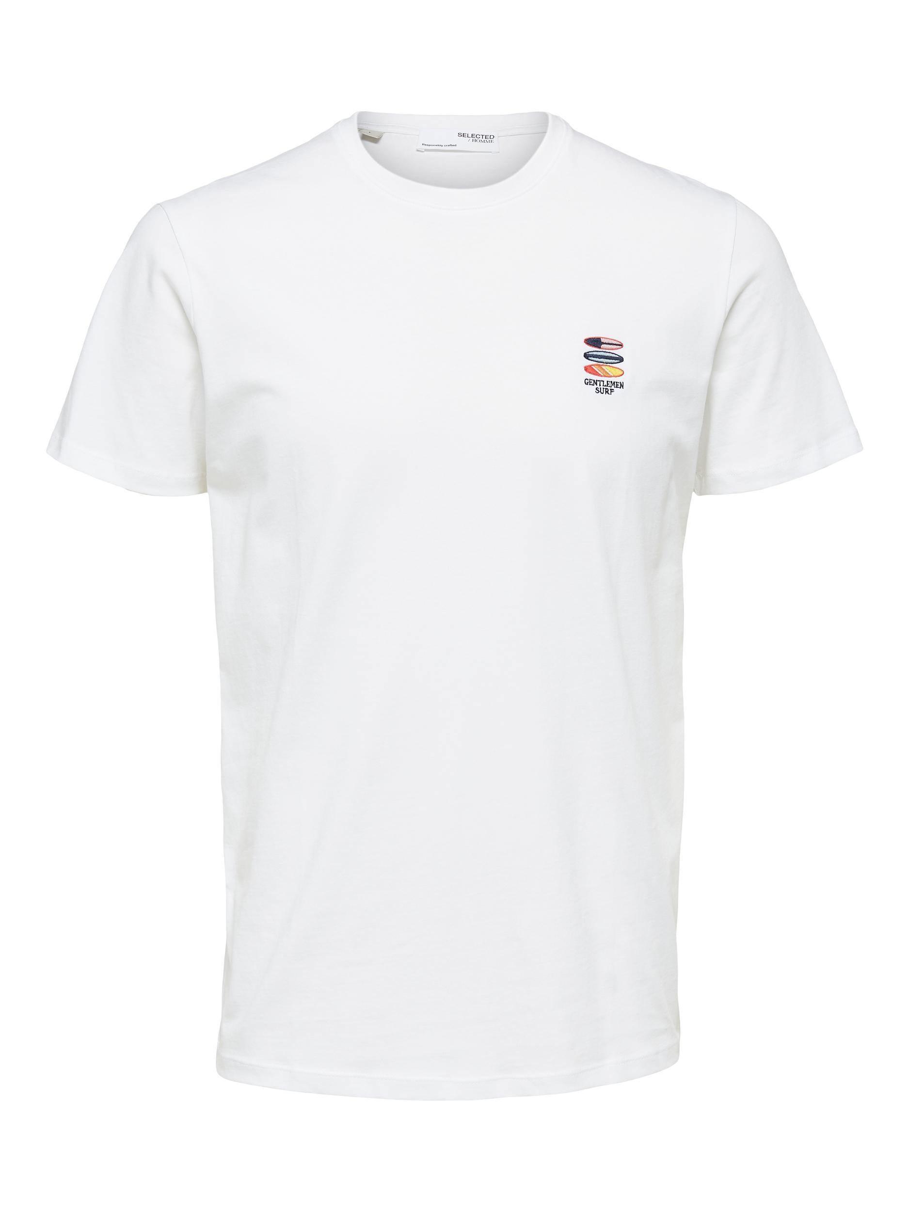 Selected Homme Fate - T-shirt m. broderi motiv - HUSET Men & Women