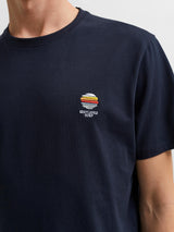 Selected Homme Fate - T-shirt m. broderi motiv - HUSET Men & Women