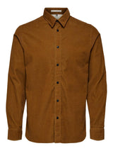 Selected Homme Henley - Regularfit fløjls skjorte - HUSET Men & Women
