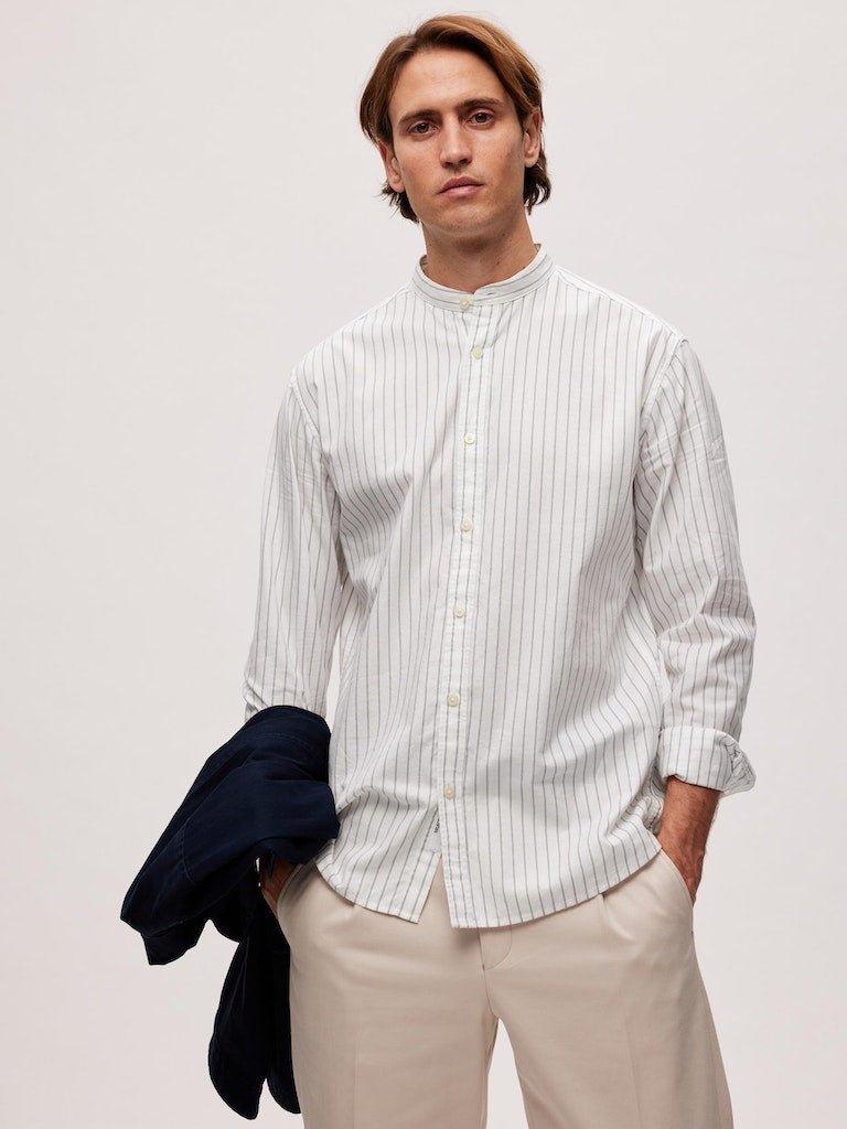 Selected Homme Kam - Langærmet skjorte med kinakrave - HUSET Men & Women