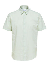 Selected Homme Linen - Regularfit hørmix skjorte m. korte ærmer - HUSET Men & Women