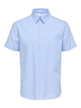 Selected Homme Linen - Regularfit hørmix skjorte m. korte ærmer - HUSET Men & Women