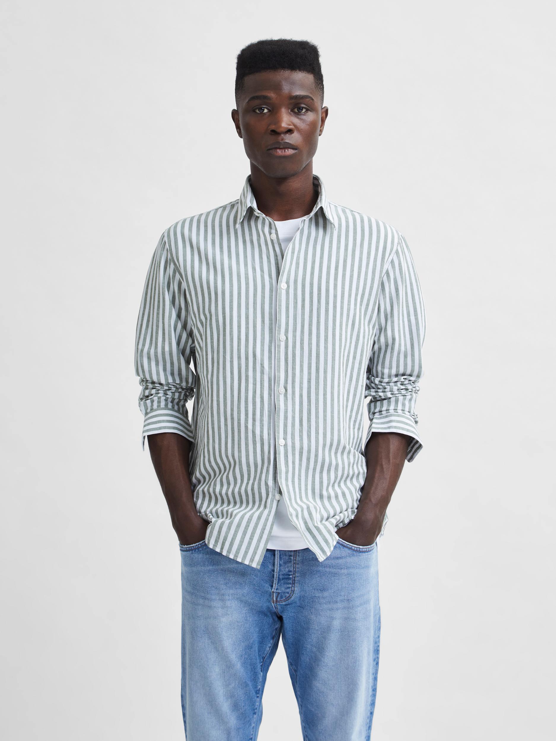 Selected Homme Linen - Regularfit hørskjorte m. lange ærmer - HUSET Men & Women