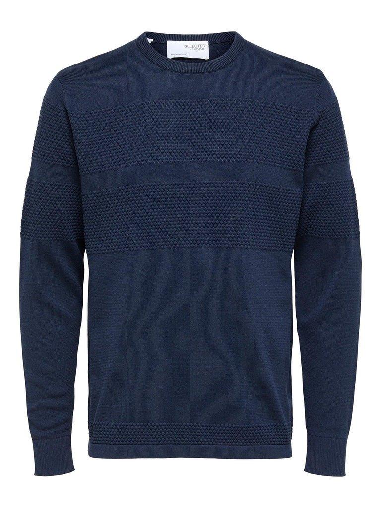 Selected Homme Maine - rundhalset sømandsstrik - HUSET Men & Women