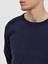 Selected Homme Maine - rundhalset sømandsstrik - HUSET Men & Women