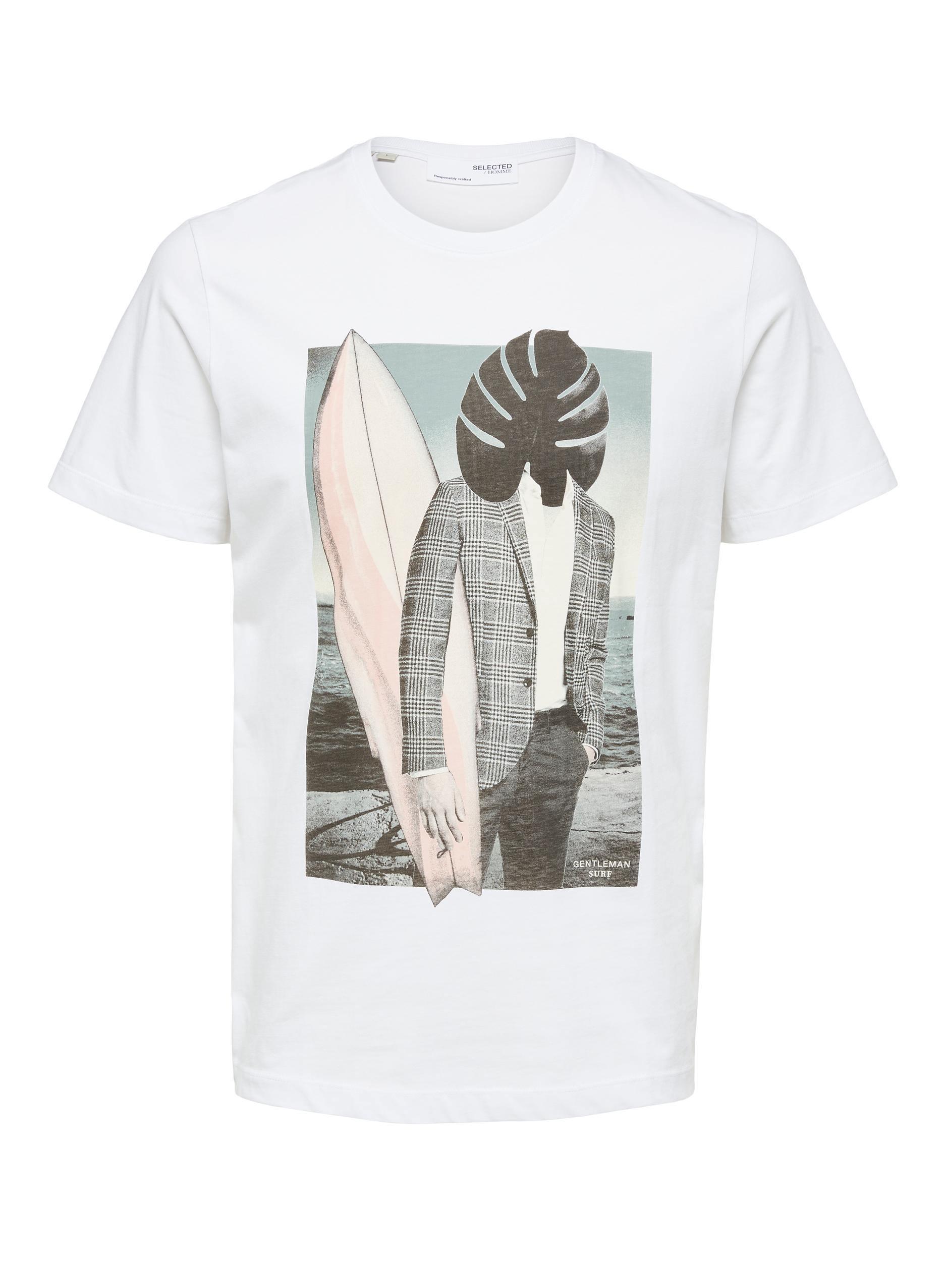 Selected Homme - Mike printet T-shirt - HUSET Men & Women