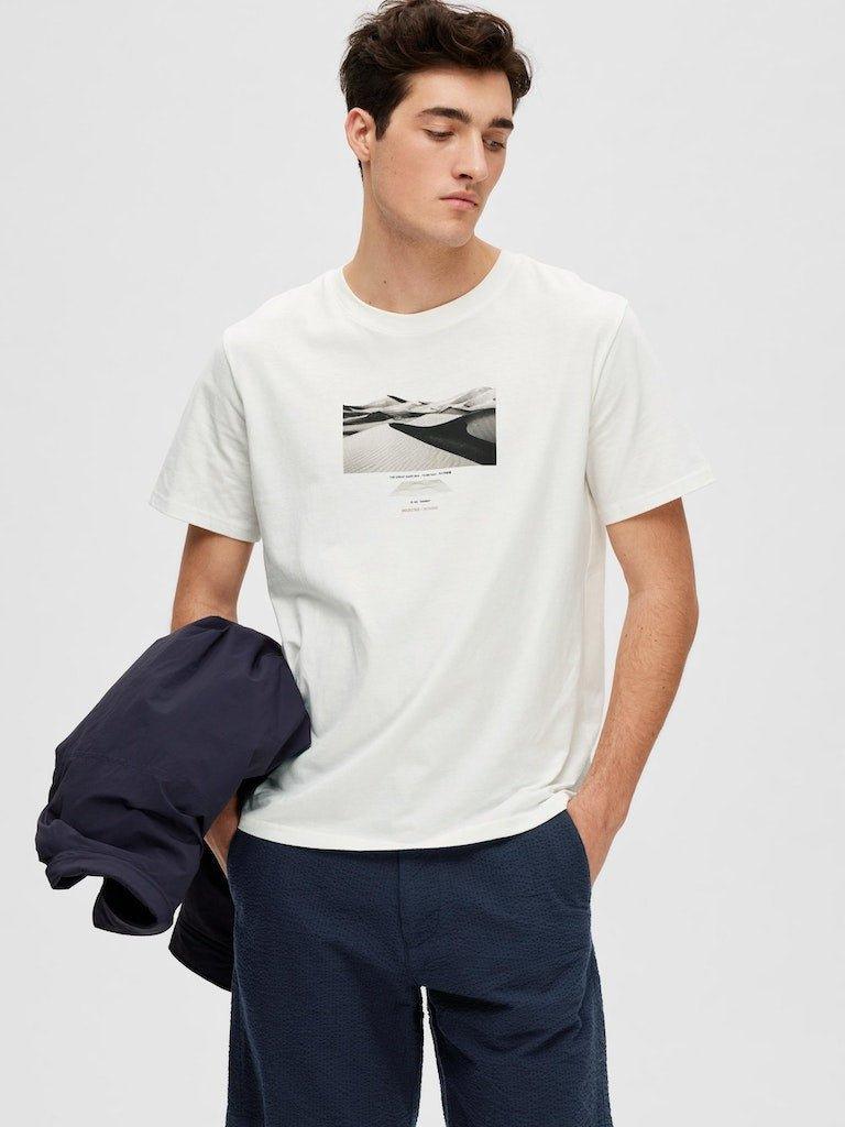 Selected Homme Morrey - Relaxed fit foto T-shirt - HUSET Men & Women