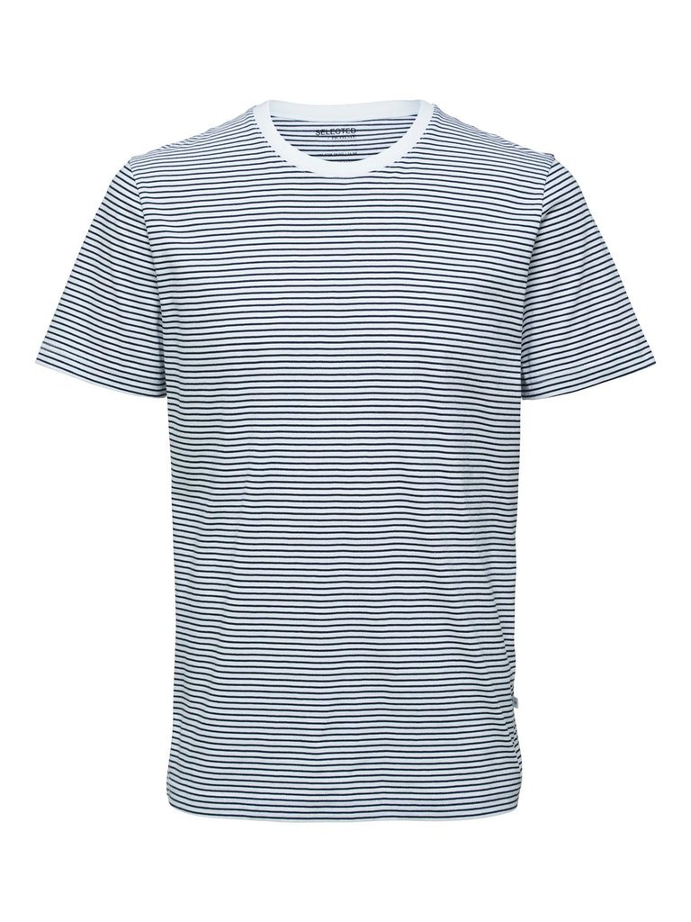 Selected Homme Norman 180 - Stribet T-shirt i økologisk bomuld - HUSET Men & Women (6575099347023)