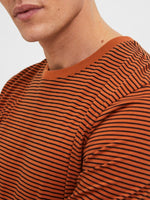 Selected Homme Norman 180 - Stribet T-shirt i økologisk bomuld - HUSET Men & Women (6575099347023)