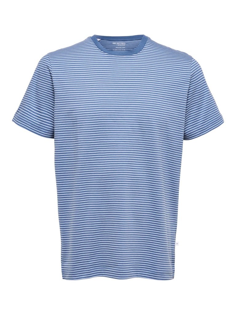 Selected Homme Norman 180 - Stribet T-shirt i økologisk bomuld - HUSET Men & Women (6575099347023)