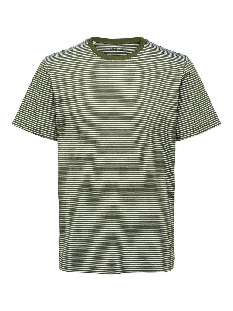 Selected Homme Norman 180 - Stribet T-shirt i økologisk bomuld - HUSET Men & Women