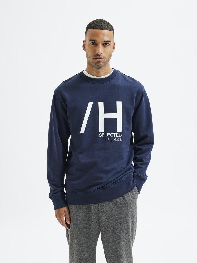 Selected Homme Regmadrid - Sweat med print - HUSET Men & Women