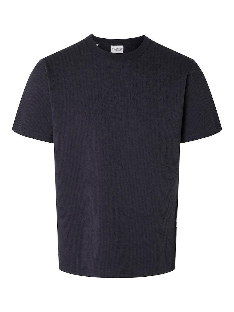Selected Homme Sander - Seersucker t-shirt - HUSET Men & Women