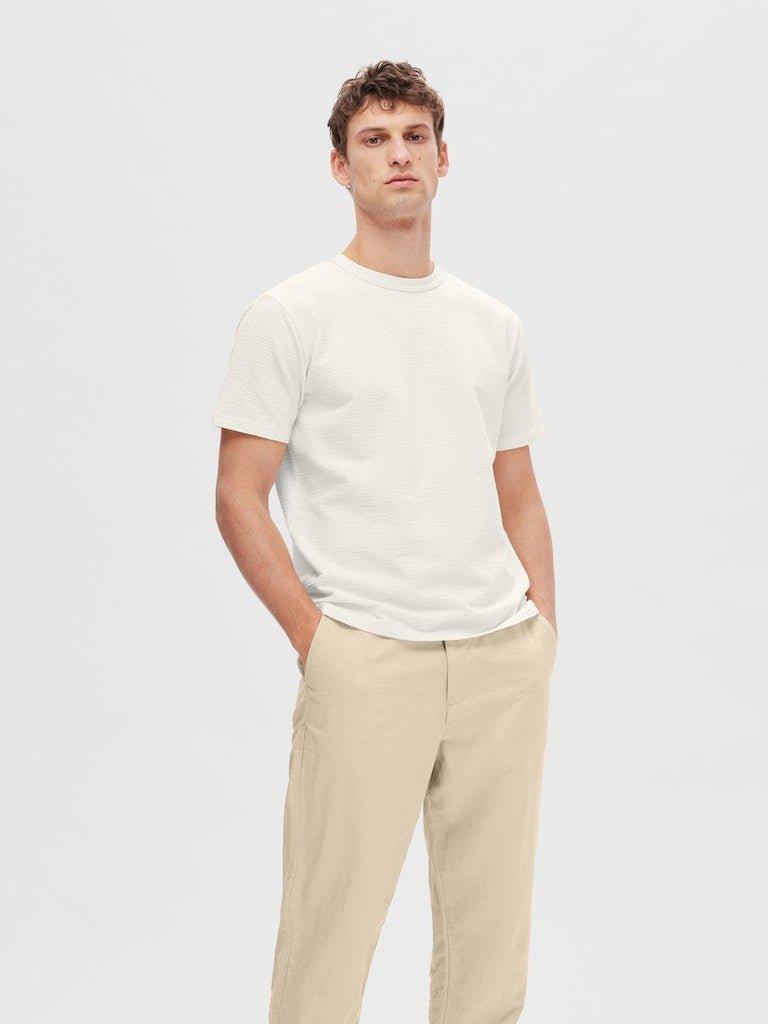 Selected Homme Sander - Seersucker t-shirt - HUSET Men & Women