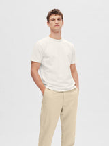 Selected Homme Sander - Seersucker t-shirt - HUSET Men & Women