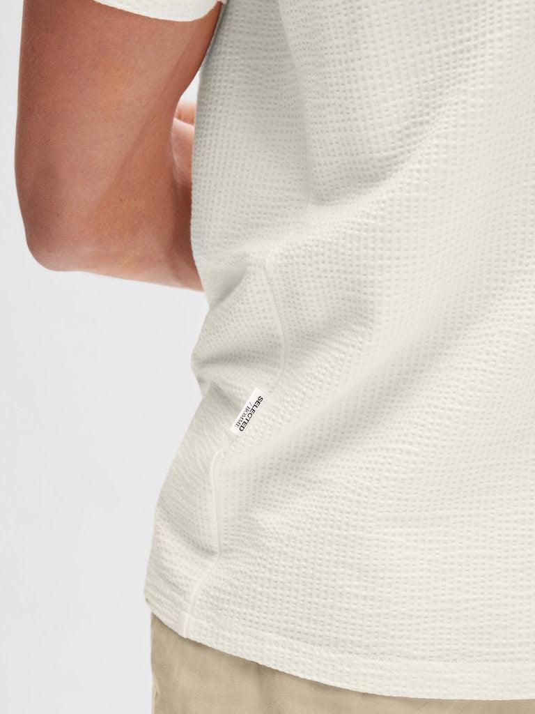 Selected Homme Sander - Seersucker t-shirt - HUSET Men & Women