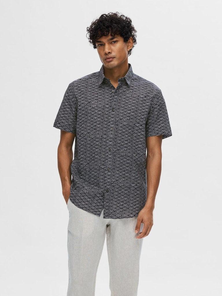 Selected Homme Sun - Regularfit hørmix skjorte m. korte ærmer - HUSET Men & Women