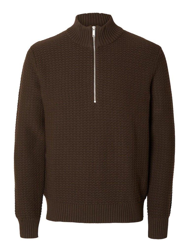 Selected Homme Thim - Half zip strik med struktur - HUSET Men & Women