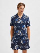 Selected Homme Viggo - Printet modal skjorte - HUSET Men & Women