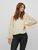 Vila Agate - Blonde bluse - HUSET Men & Women