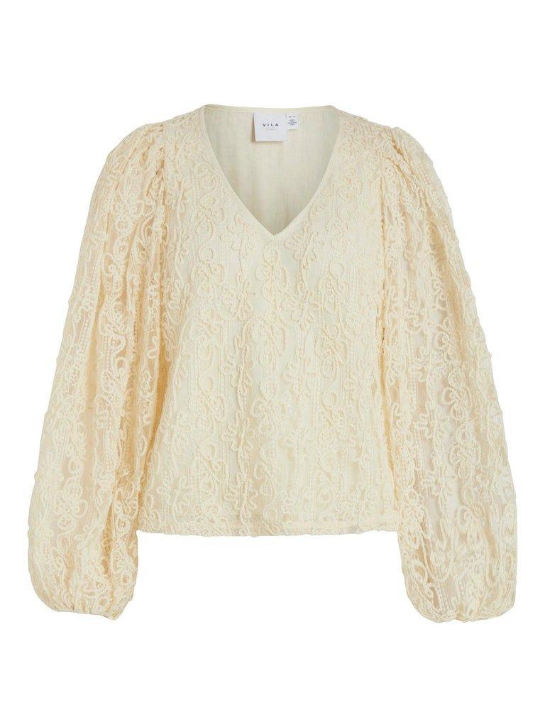 Vila Agate - Blonde bluse - HUSET Men & Women