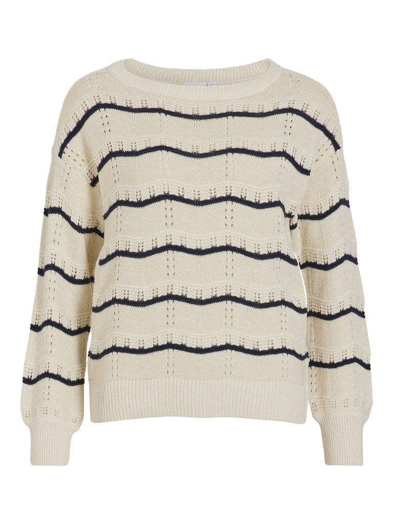 Vila Aleria - Boatneck glitter top - HUSET Men & Women