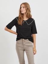 Vila Avaline - Top m. perler - HUSET Men & Women