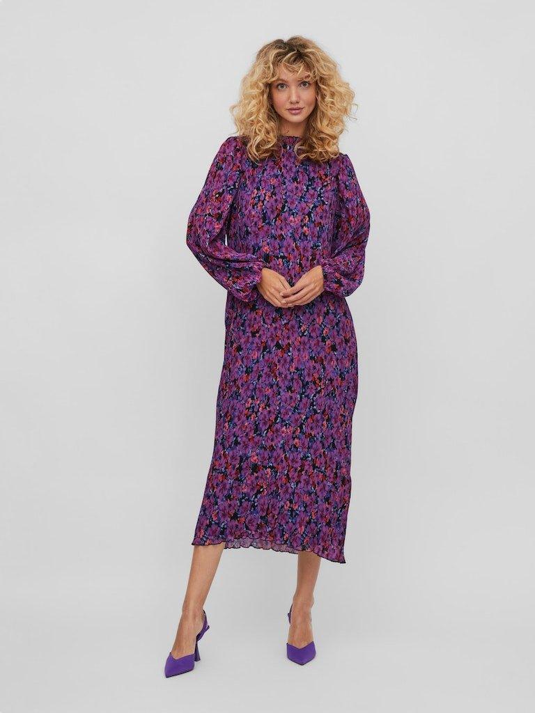 Vila Daliana - Midi plisse kjole - HUSET Men & Women