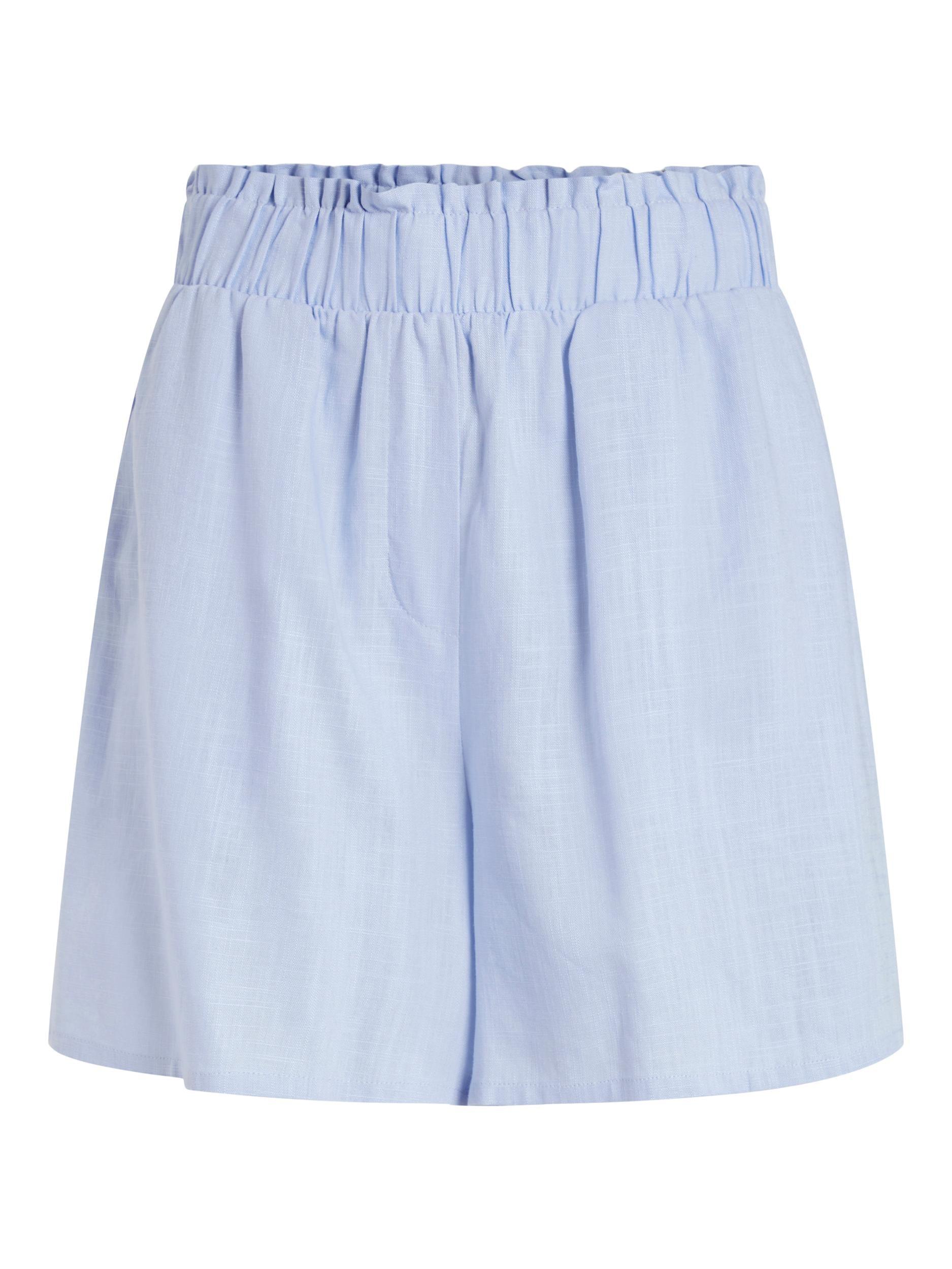 Vila Earthy - Højtaljede viskose og hør shorts - HUSET Men & Women