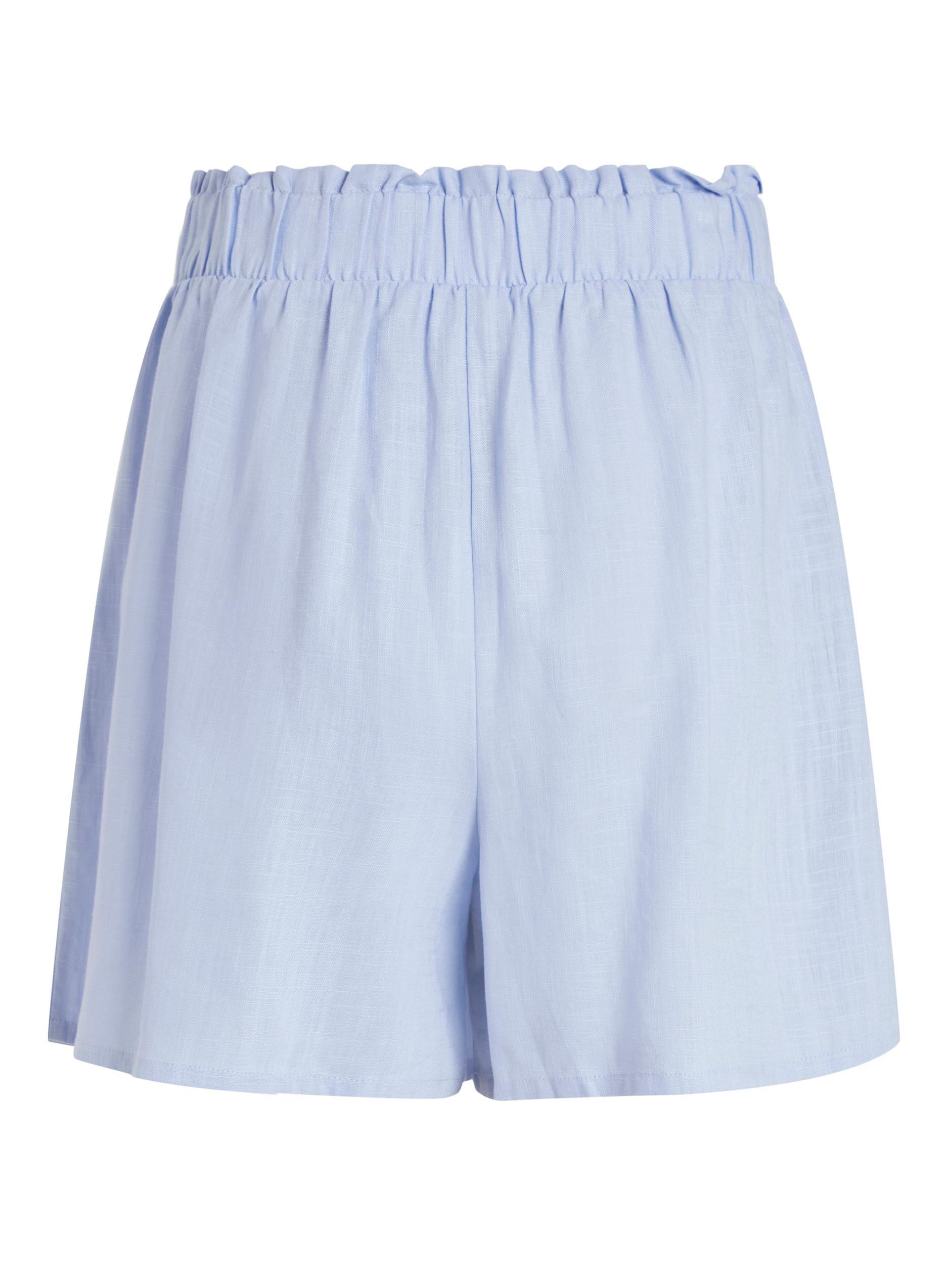 Vila Earthy - Højtaljede viskose og hør shorts - HUSET Men & Women