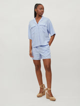 Vila Earthy - Viskose og hør skjorte - HUSET Men & Women