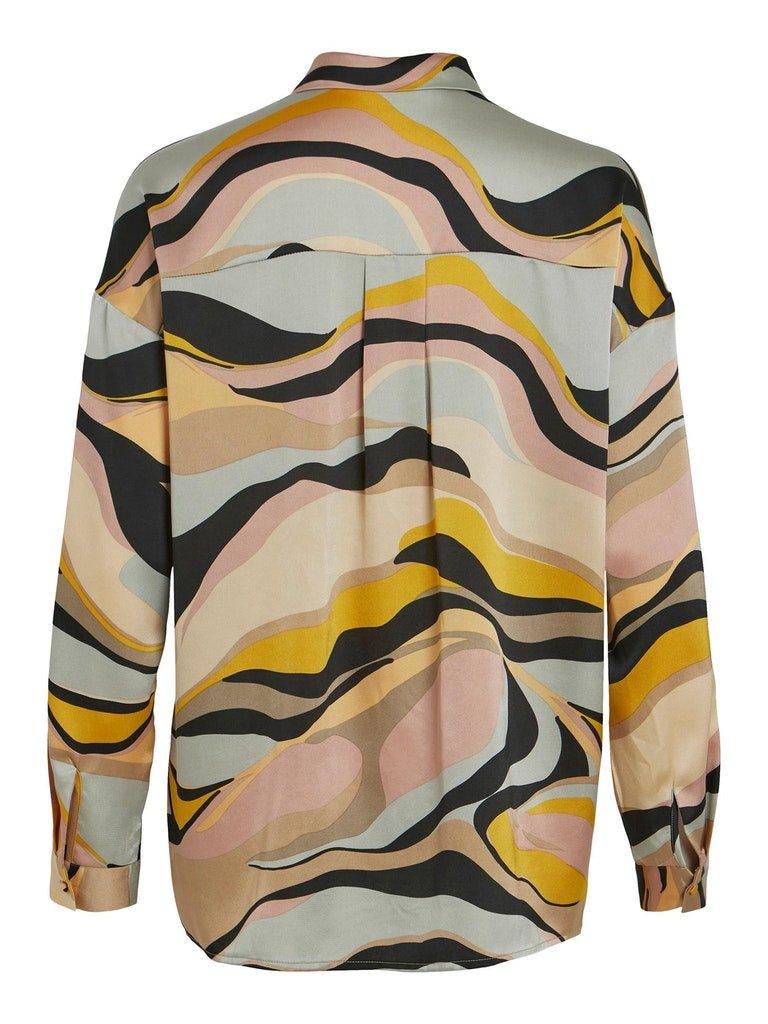 Vila Flowy - Satin skjorte - HUSET Men & Women