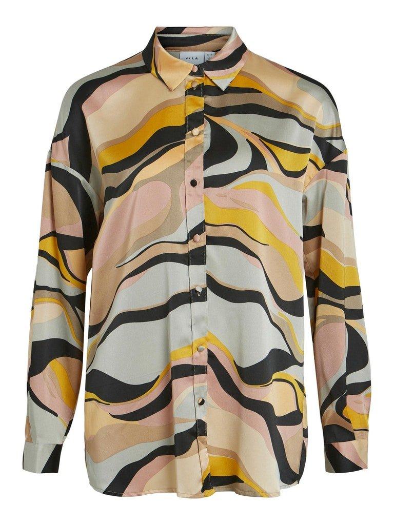 Vila Flowy - Satin skjorte - HUSET Men & Women