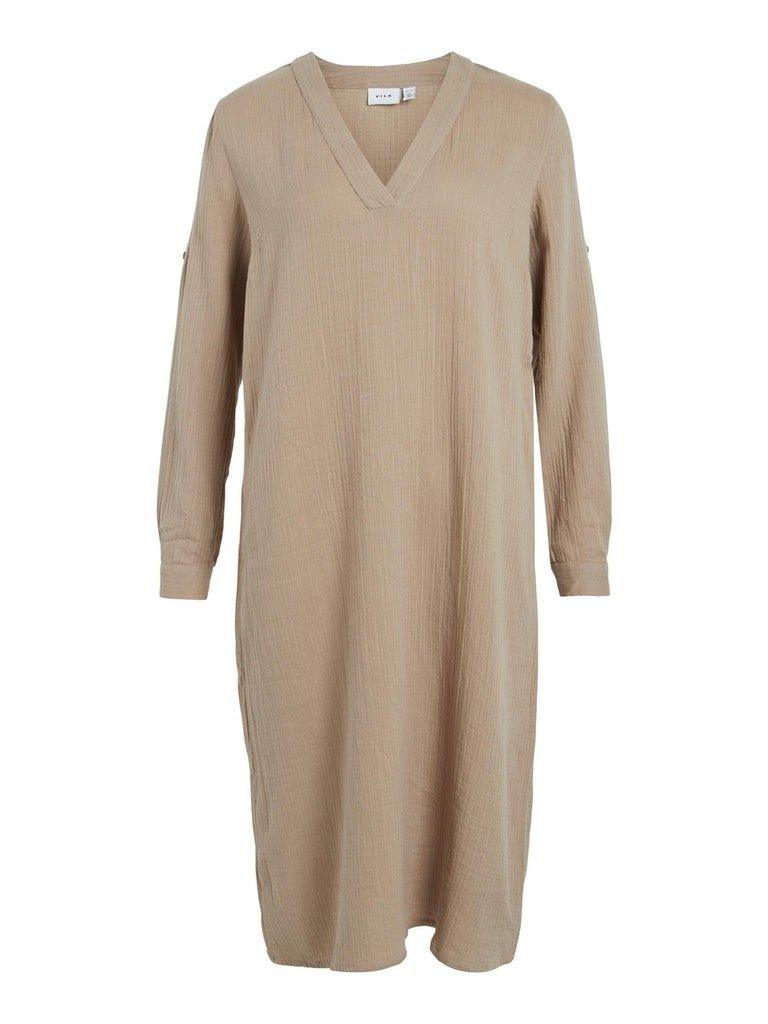Vila Lania- Skjortekjole med v-hals - HUSET Men & Women