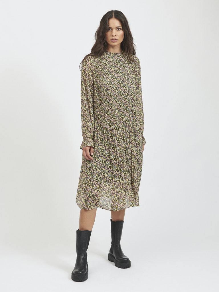 Vila Lyck - Plisse midi kjole - HUSET Men & Women